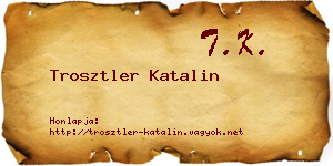 Trosztler Katalin névjegykártya